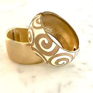 Artful Wide Hinged Bracelet